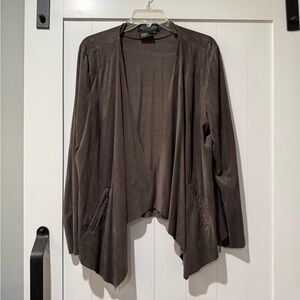 Live a Little Gray Open Front Jacket